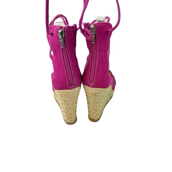*Steve Madden Theea Gladiator Espadrille Wedge Heels Womens 8 Barbiecore Pink - Picture 10 of 13